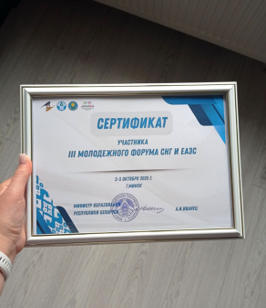 Участие в Молодёжном форуме СНГ и ЕАЭС 