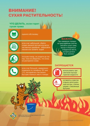 Осторожность при обращении с огнём во время весеннего  благоустройства